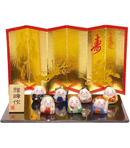 Amazon.co.jp: 瀬戸陶芸社 盆のり七福神(豆) S808 : ホーム＆キッチン