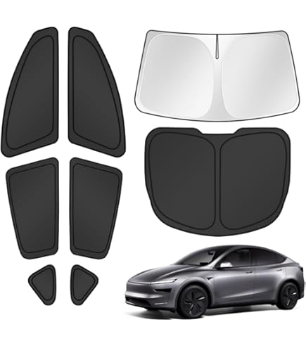 Tende Da Campeggio Per Tesla Model Y Juniper 2025 – Set Da 8 Pezzi Parasole Termici A 5 Strati - 3