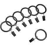 Amazonベーシック カーテンロッド カーテンレール クリップリング 7点セット ブラック