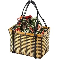 Amazon | 浴衣 かごバッグ [なごみや] 浴衣 かご巾着 竹 籠 カゴ
