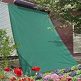 GROOVY OUTSTYLE オーニング シェード 195×300cm グリーン 撥水 バルコニー ベランダ ガーデン シェード 日よけ 目隠し シート プライバシー UVカット 簡単設置 ハトメ 