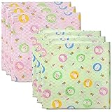 綿100％ハンカチガーゼモスリンスクエア羊ピンクグリーン6PCS