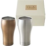 [Dolce duo] ペアタンブラー コップ 保温 保冷 ステンレス ビアカップ 真空二重構造断熱 350ml 誕生日 ギフトセット （箱入り） AM-1686