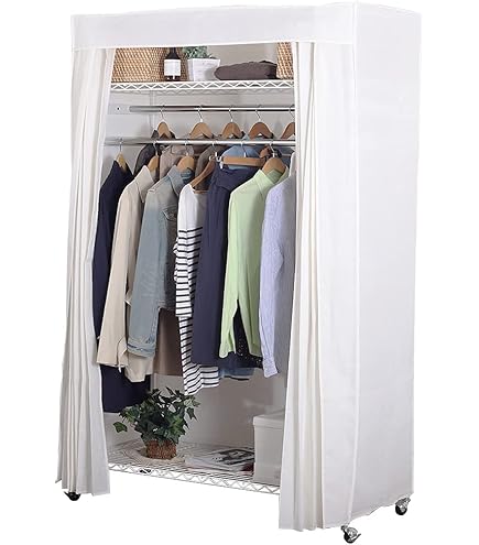 dinos 洗えるカバー付き頑丈ハンガーラック 2段掛けハイタイプ・幅121cm 洗えるカバー付き 頑丈ハンガーラック 2段掛けハイタイプ・幅