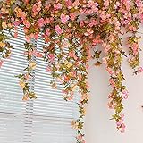 秋ローズガーランド3個パック人工ローズVine with Fall Color Leaves Flowering Vines装飾植物人工花Vine Garlands Yiliyajia Europe 