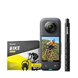 Insta360 X3 ｜ アクションカメラ 新型1/2インチ48MPセンサー IPX8防水 5.7K360度動画 72MP360度写真 手ブレ補正 アクティブHDR 4K一人称視点 60fps自撮り 360度水平維持 AI編集 音声制御2.0 長時間 アクションカム 360度ライブ配信 Vlog、バイク、水中撮影用 webカメラモード 自転車撮影セット-64GB SDカード