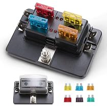 4 Way Blade Fuse Box Holder With LED Indicator For 12V/24V Car Boat Marine Van