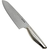 サンクラフト 三徳 包丁 ナイフ 日本製 ダマスカス V金 コバルト鋼 18cm 食洗機対応 モカ 59101