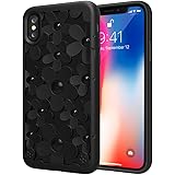 【SwitchEasy】 iPhone Xs Max 対応 ケース 花柄 3D 立体 TPU シンプル デザイン 耐衝撃 衝撃 吸収 ハード カバー [ Apple iPhoneXs Max アイフォンXsマックス 対応 ] Fleur ブラック