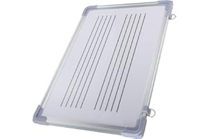 HEALEEP 掛式五線譜ホワイトボード 30×45cm 消去可能な双面楽譜ボード 音楽教育用教材 教室や音楽レッスン向け 色指定不可 ラ ランダムカラー