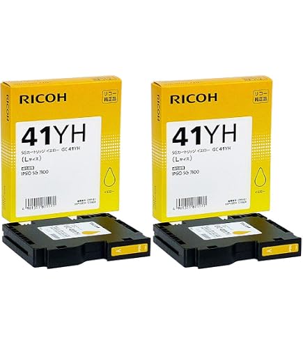 Amazon.co.jp: RICOH 純正インク SGカートリッジ GC41H 4色セット
