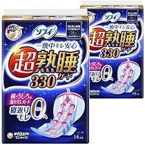 Amazon.co.jp: 超熟睡ガード 330 特に多い夜用 羽つき 33 cm 14枚 ×2