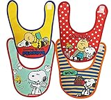 ピーナッツ スヌーピー ベビースタイ ベビービブ よだれかけ　4枚セット（柄違い）