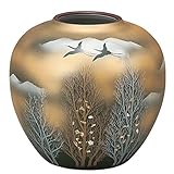 九谷焼 花瓶 金雲木立 (陶器 和風 花器 インテリア プレゼント)