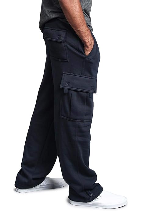 PRO 5 Mens Fleece Cargo Sweatpants 