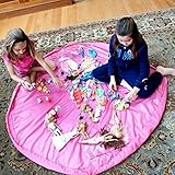TINYPONY 150cm直径大型ポータブルキッズ玩具収納袋　プレイマット　ショルダーバッグ　折り畳みで便利　家庭　ビーチ