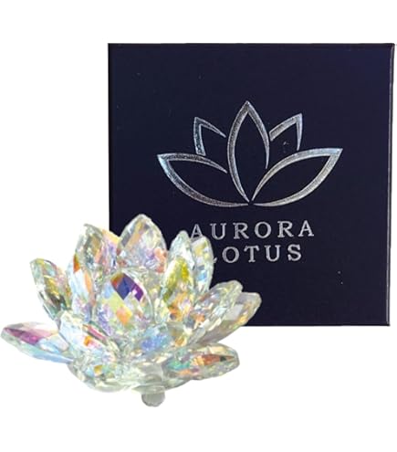 Amazon.co.jp: Fengshuibringluck 蓮の花 クリスタル ガラス 置物