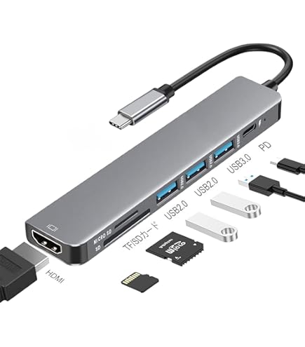Amazon | USB C ハブ 6-in-1アダプタ hdmi type-c ドッキング