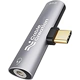 CableCreation USB C to 3.5mm Headphone and Charger Adapter, 2 in 1 Type-C to Hi-Res 3.5mm Audio with PD Fast Charge, Compatib