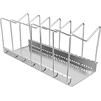 MICOE フライパンスタンド 鍋スタンド 鍋蓋収納 シンク下 ステンレス製 フライパン立て ふたスタンド キッチン収納 ラック 幅＆角度調節可 MC-032