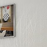 Homdox壁紙、モダン不織布エンボスフロック加工、帯電防止、防塵、Moistureproof、抗菌forリビングベッドルームキッチンバスルーム ホワイト US01+OS004866_W