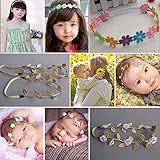 YISYO ベビー＆キッズ用 かわいいお花デザイン ヘアバンド 新生児 赤ちゃん ベビー ヘアアクセサリー ヘアーバンド 髪飾り 花 ヘッドドレス 花冠 ヘアアレンジ キッズ ヘアースタイル フラワー