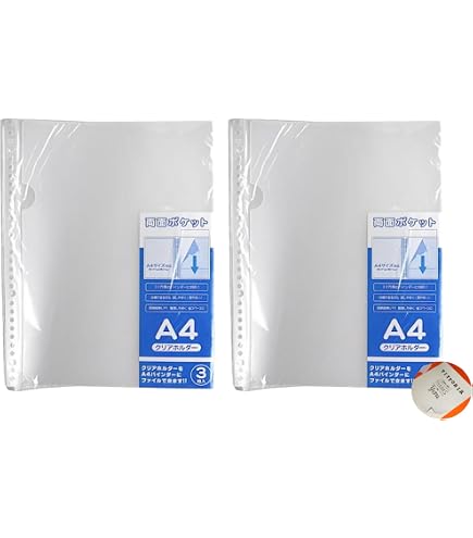 Amazon | 2個セット クリアホルダー 両面ポケット A4サイズ【購入者