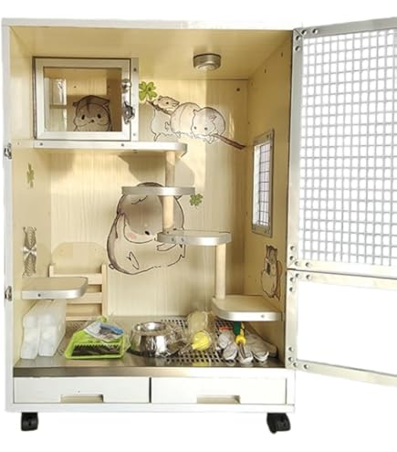 Amazon | 「組立完成品発送」チンチラゲージセット 小動物飼育ケージ