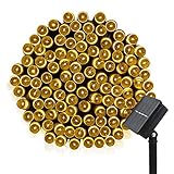「KYC」　20m200球　LED　ソーラー　ストリングライト　クリスマスイルミ　2パターン発光モード　光センサー　自動点灯　自動消灯　太陽発電イルミネーション　「シャンパンゴールド」