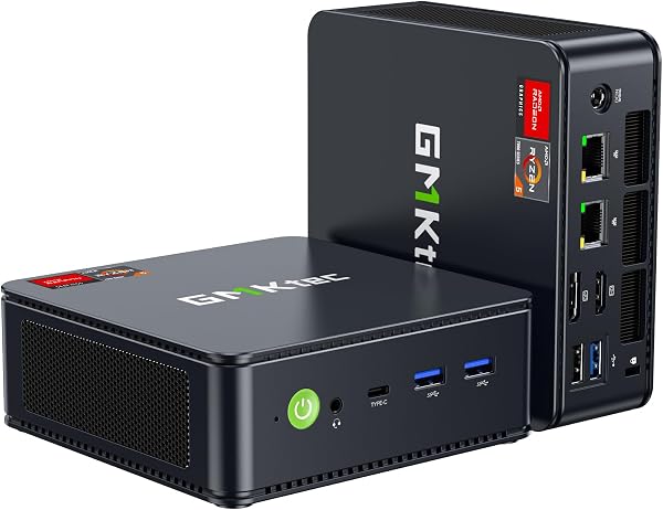 ミニ PC Ryzen 7 7730U搭載 5825Uより速い GMKtec M5 Ultra mini pc【64GB DDR4 +16TB M.2 SSD (拡張可能)】最大4.5GHz Win11 pro ミニPC 2.5G 有線LANポート4K3画面出力可能HDMI 2.1/DP/Type-C 小型PC 静音設計 USB3.2×3 Nucbox M5 Ultra 16+1TB 黒い - 1