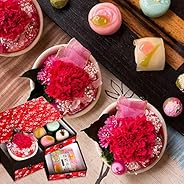 風味絶佳.山陰 母の日 プレゼント ギフト ランキング 人気 花 スイーツ 和菓子 和風 プリザーブドフラワー ＆上生菓子セット「遅桜（おそざくら）」