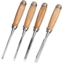 Amazon.co.jp: ハンドメイド平ノミ 4本セット 木工用ノミ 大工