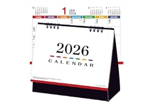 2026年 卓上カレンダー カラーズ（FBA） オリジナルカレンダー シンプル 実用的 180×150mm 標準サイズ