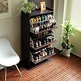 下駄箱 シューズラック 最大36足収納 シューズボックス ダークブラウン SAV044DBR-01