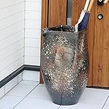 信楽焼 おしゃれ な 傘立て【黒吹き破れ kt-0151】かさたて 陶器 焼き物 傘立 オシャレ アンブレラスタンド 収納 スリム 和風 洋風 玄関 インテリア 壷 ギフト プレゼント
