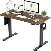 FLEXISPOT 電動式昇降パソコンデスク EF1 70kg耐荷重 ゲーミングデスク オフィスワーク 天板120×60 足黒 天板グレーウッド | 幅調整 天板120×60 収納 フック メモリー機能 障害物検知 高さ調節 コンパクト スタンディン