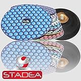 stadea 4 inch concrete polishing kit - 5 Pads + Backing Pads set [並行輸入品]