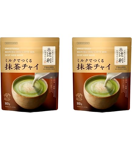 Amazon.co.jp: 片岡物産 辻利 抹茶ミルク お濃い茶仕立て 150g×6個