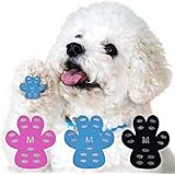 ペット滑り止めシール 犬用 4色4枚入り6セット24枚 パッド 肉球 保護 傷防止 ブラック(S)