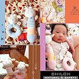 2pcs Plush Soft Baby RattlesおもちゃRing Rattle Hand Grasp Rattle、ブルー羊