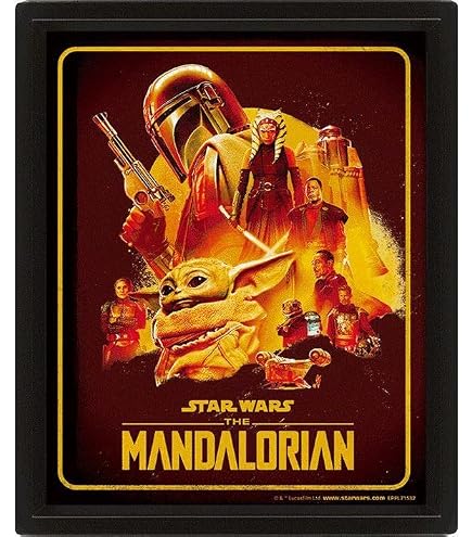 Amazon.co.jp: スターウォーズポスター フレーム入り (マンダロリアン