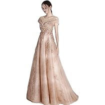 Amazon | [FDGFJ] カラードレス ロング キラキラ アプリコット