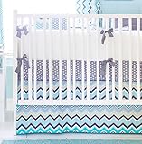 New Arrivals 4 Piece Crib Bed Set, Piper in Gray by New Arrivals