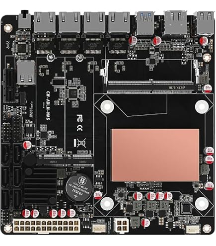 N100搭載 NAS用 ITXマザーボード Amazon | N100 i3-N305ミニITXマザーボード6ラックNAS組み合わせ,6