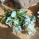 hjuns-Wu全４色選ぶ　明るくてカラフルな造花　人工植物　花束　人工デージー　人工桜　パーティー　店舗装飾　ブーケ　フローラル　飾り物　撮影　小道具 - ブルー