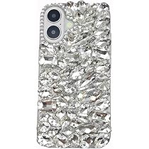 Amazon.co.jp: シルバー ラインストーン iphone16 用 ケース