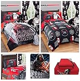 Disney Star Wars Complete Kids Bedding Set with Reversible Comforter, Sheets, Pillow Case and Kylo R