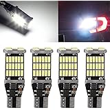 W16W T10 T15 T16 led バックランプ 爆光 キャンセラー内蔵 DC 12V 無極性 Canbus 45連 ホワイト 4個セット6000K (4個白)