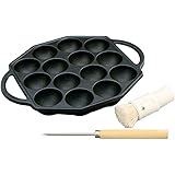 池永鉄工 たこ焼き器 14穴 プレート 油引き・ピン付き 鉄鋳 タコ焼き 鉄分補給 おやつグルメまんまる 41402