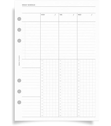 A5 Day On Two Pages Planner Inserts | Filofax Kikki.k Refill